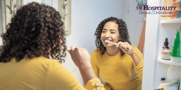 Brushing teeth